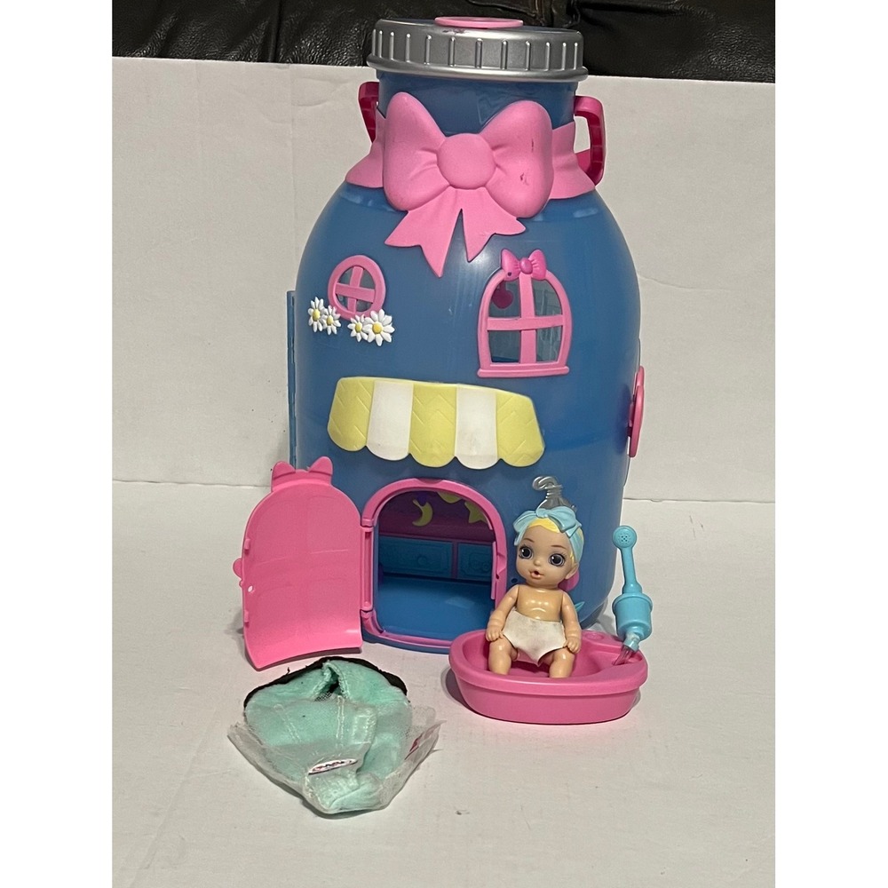 Baby Born Surprise Milk Bottle House Playset Doll Tub Accessories Lot